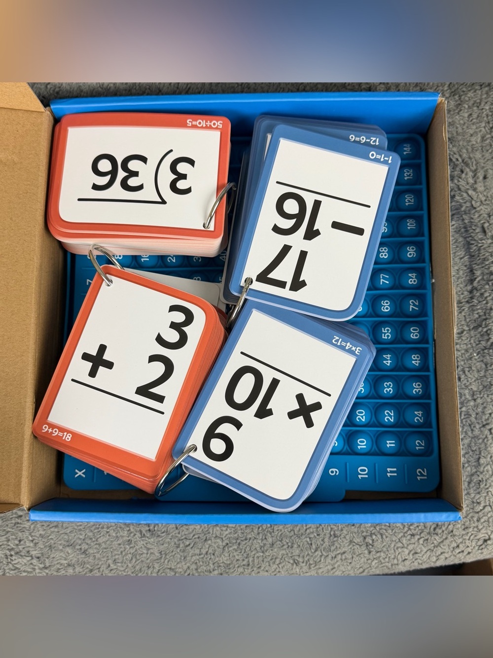 New- Math Flash Cards + Math Board, Multiplication Times Table Chart Fidget - Picture 5 of 7